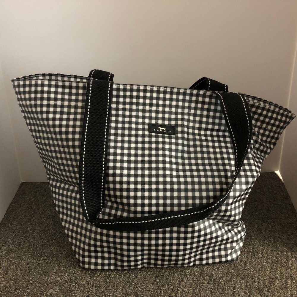 SCOUT Black & White Checked Tote